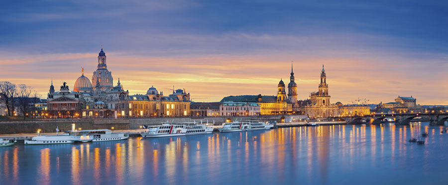 Вид на Дрезден с реки