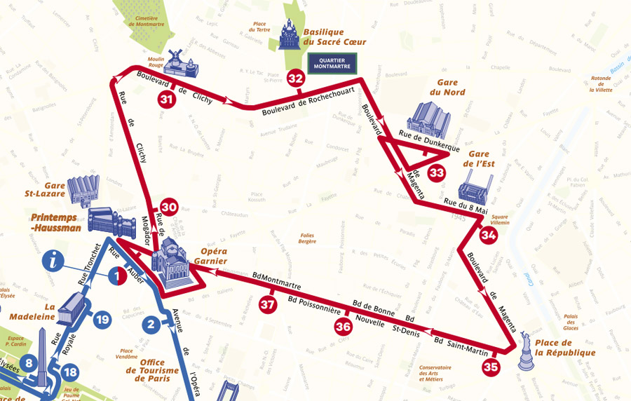 Красная линия Опен Тур в Париже