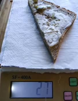 Вес хлеба с майонезом