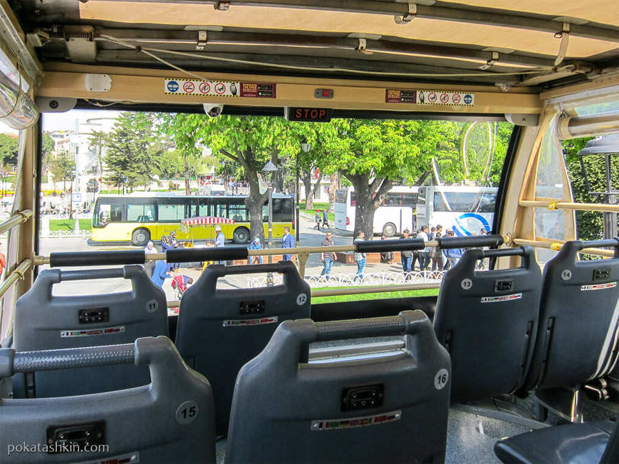 Второй этаж автобуса в Стамбуле
