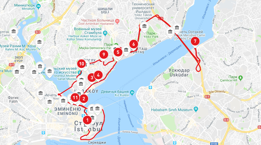 Красный маршрут в Стамбуле